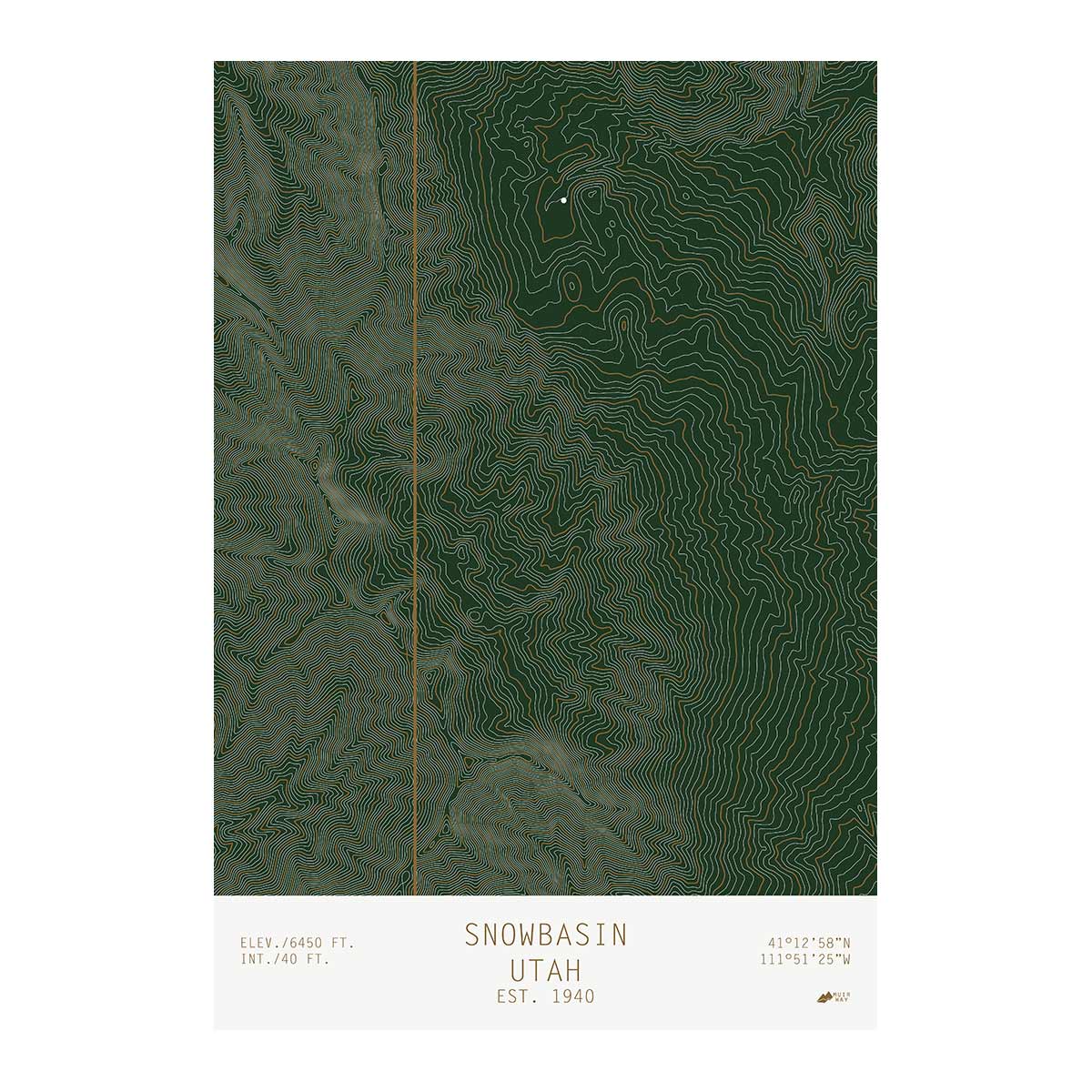 Snowbasin, Utah - Muir Way - TOPO Series