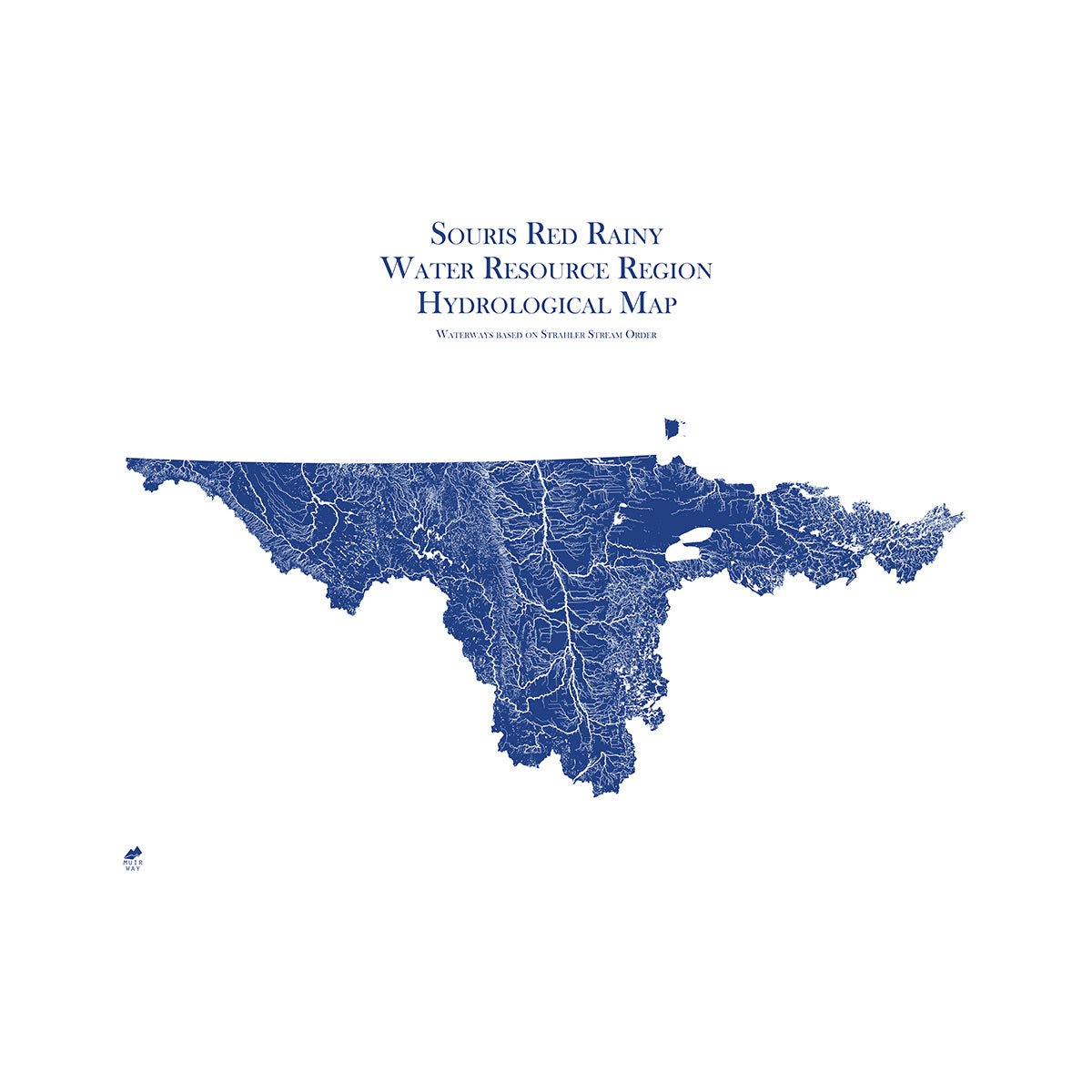 Souris - Red - Rainy Regional Hydrological Map - Muir Way - Hydrology