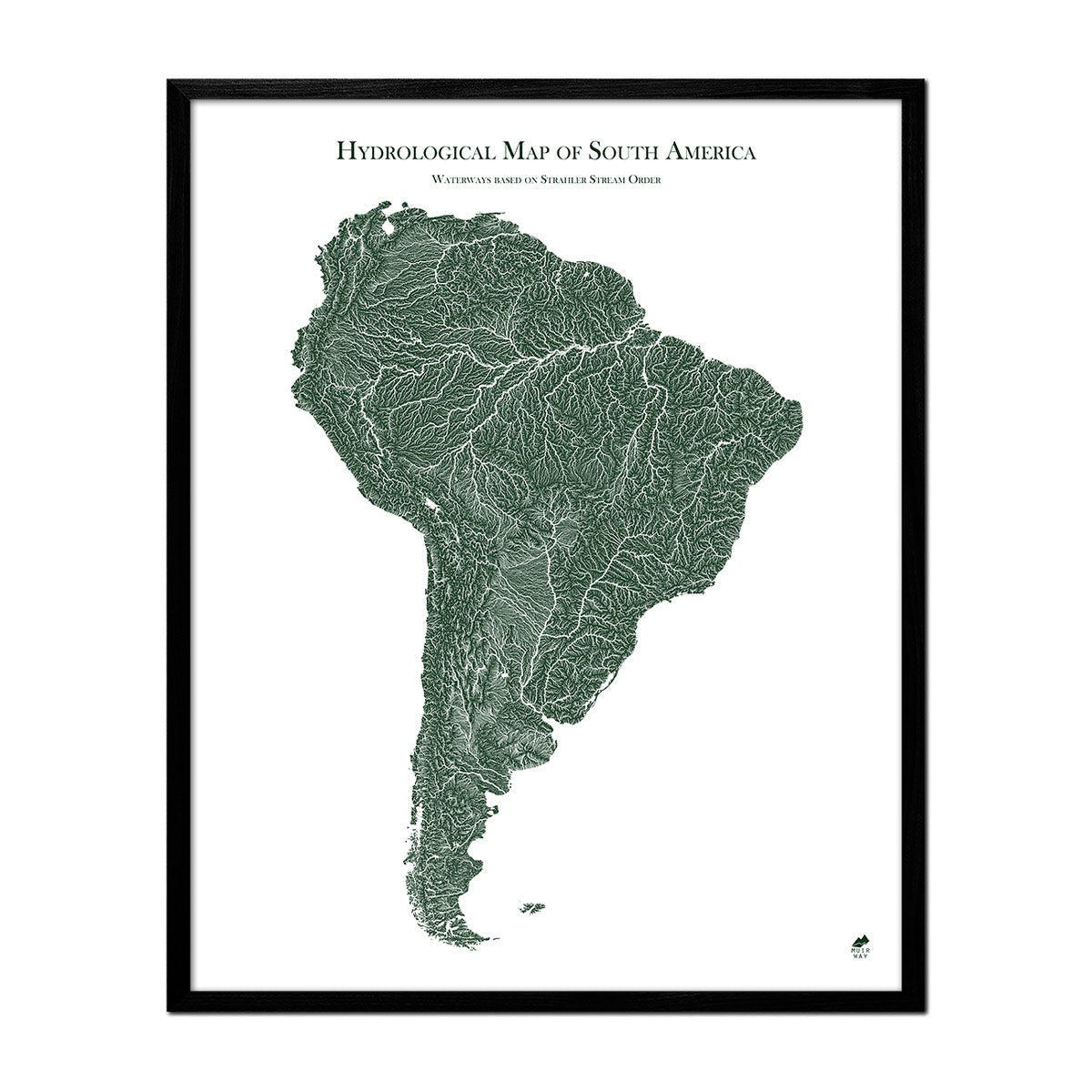 Hydrological Map of South America - Muir Way - Hydrology