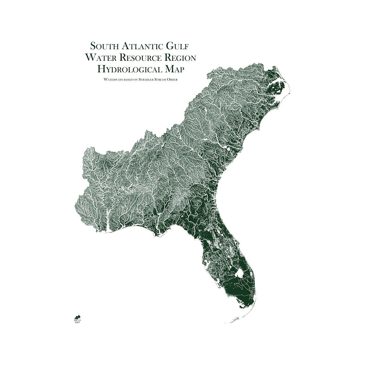 South Atlantic - Gulf Regional Hydrological Map - Muir Way - Hydrology