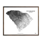 South Carolina Elevation Map - Muir Way -