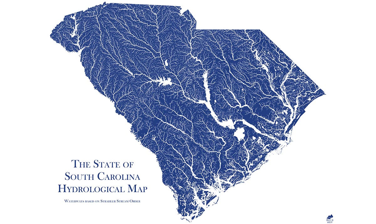 South Carolina Hydrology Map