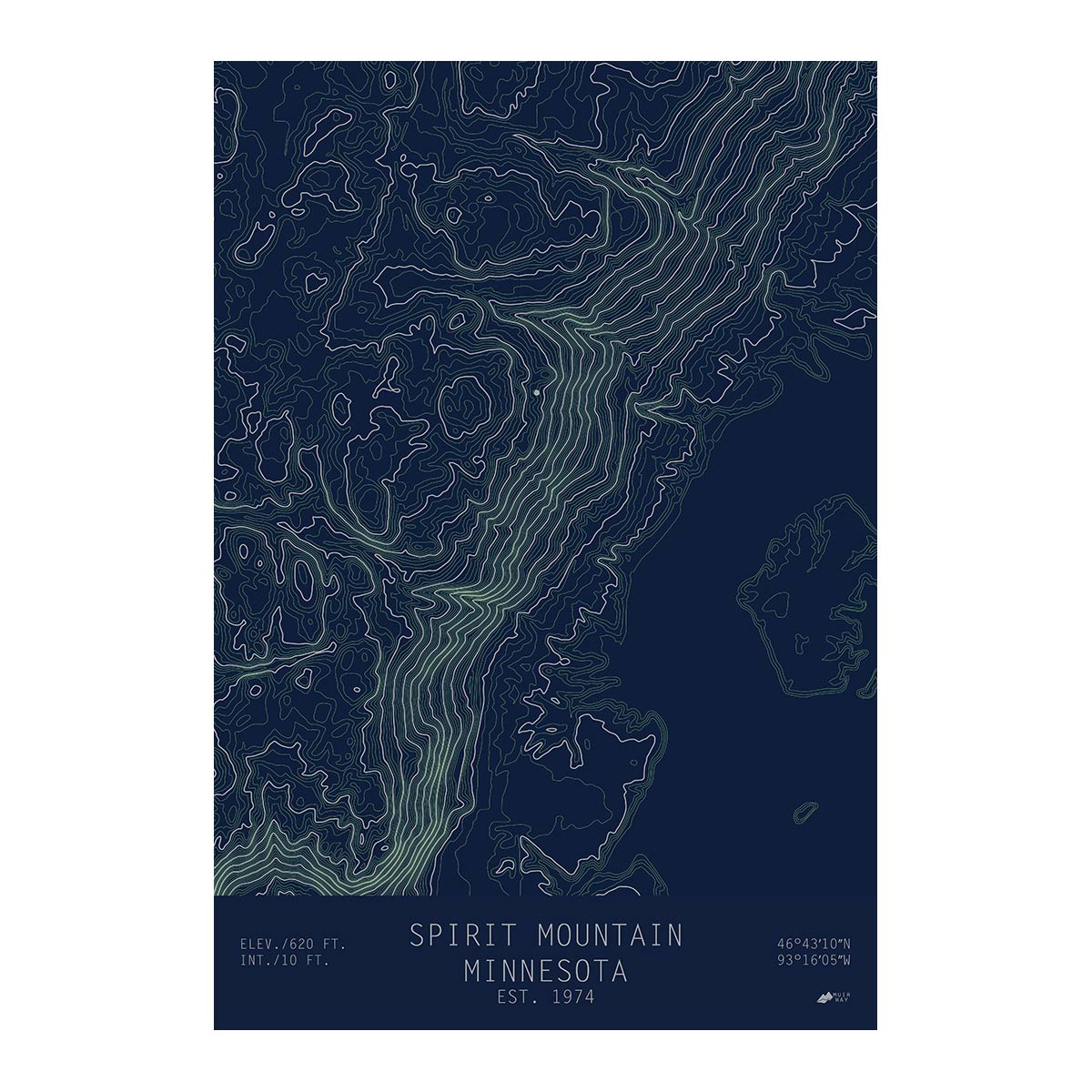 Spirit Mountain, Minnesota - Muir Way - TOPO Series