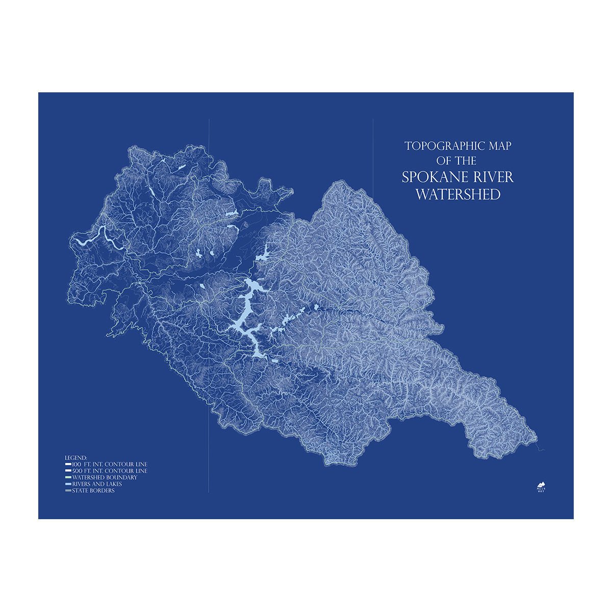 Spokane Watershed Map - Muir Way - Range Series