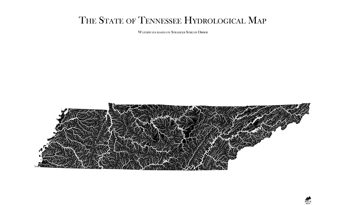Tennessee Hydrological Map