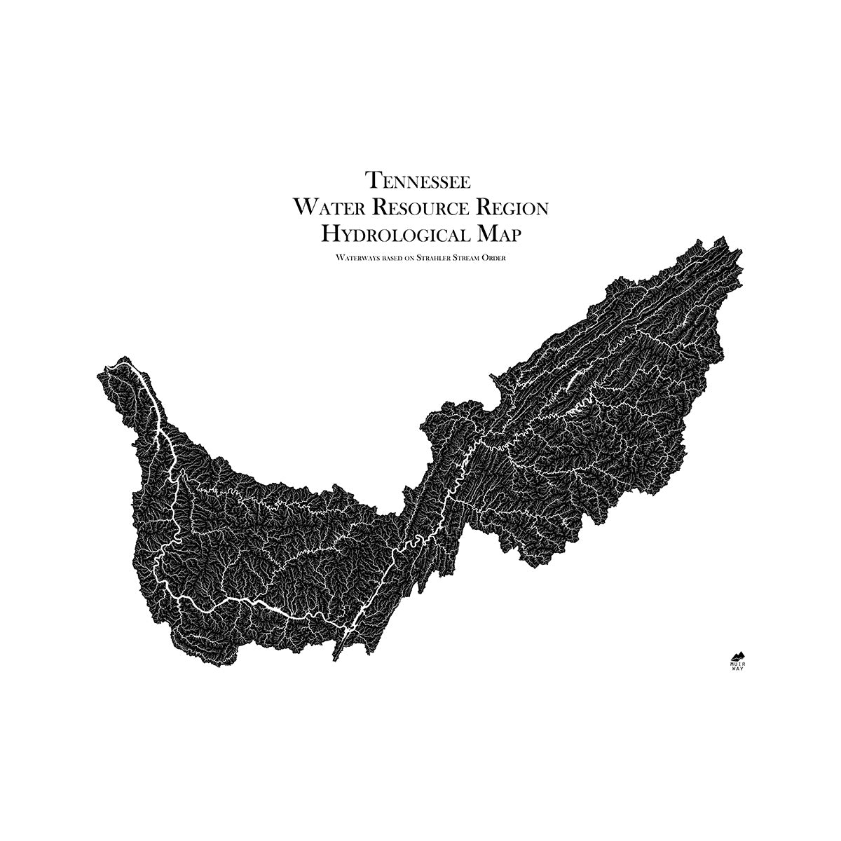 Tennessee Regional Hydrological Map - Muir Way - Hydrology