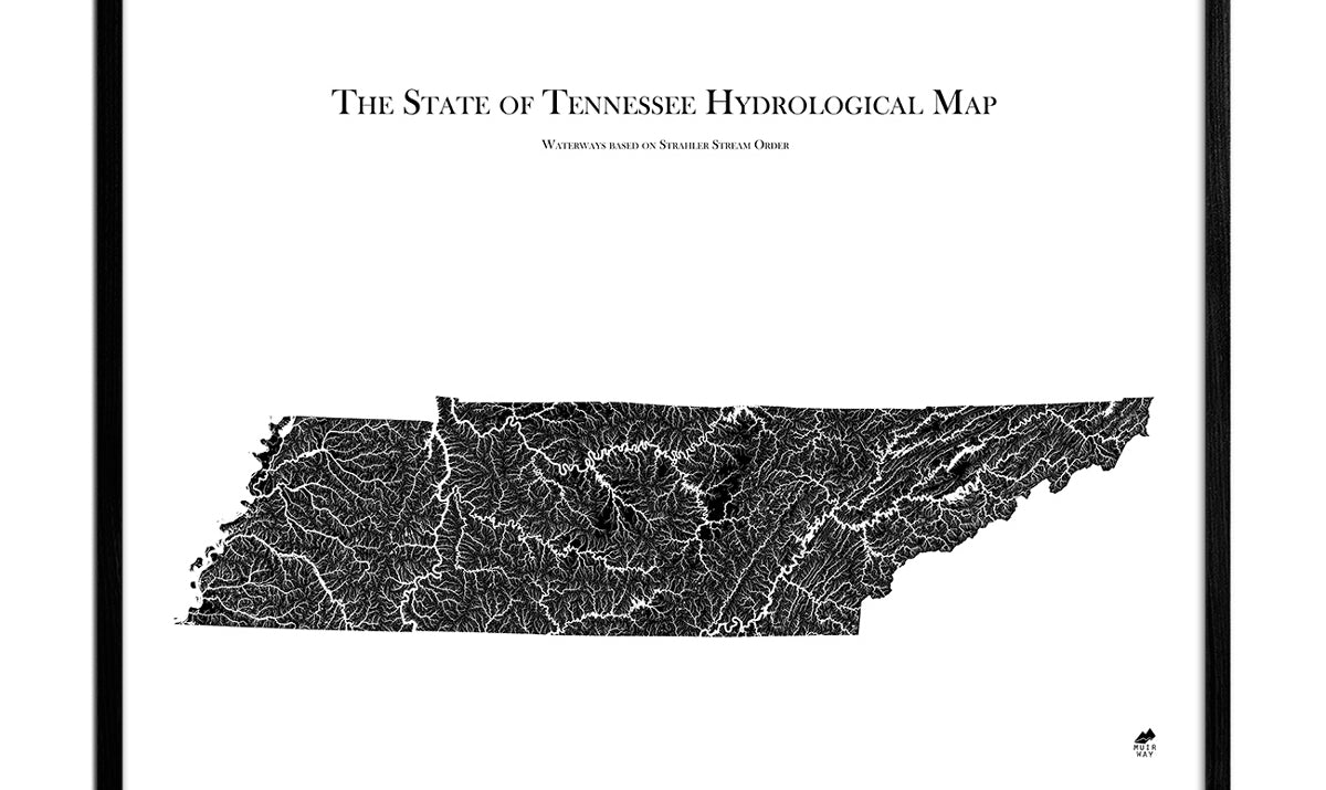 Tennessee Hydrological Map
