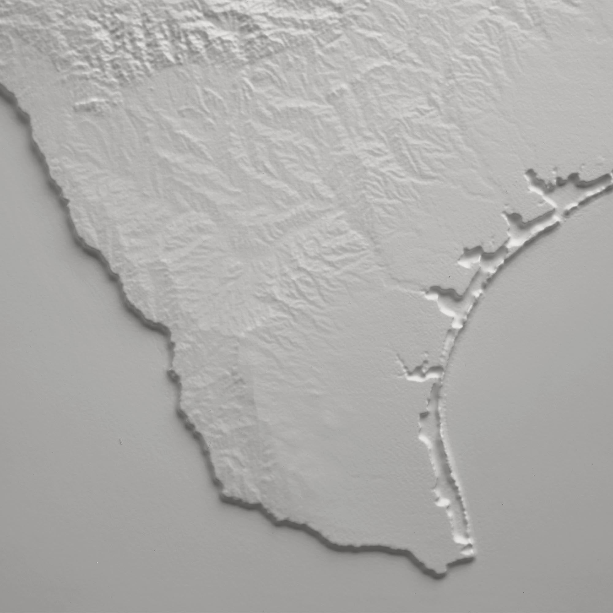 Texas 3D Raised Relief Map - Muir Way - 3D