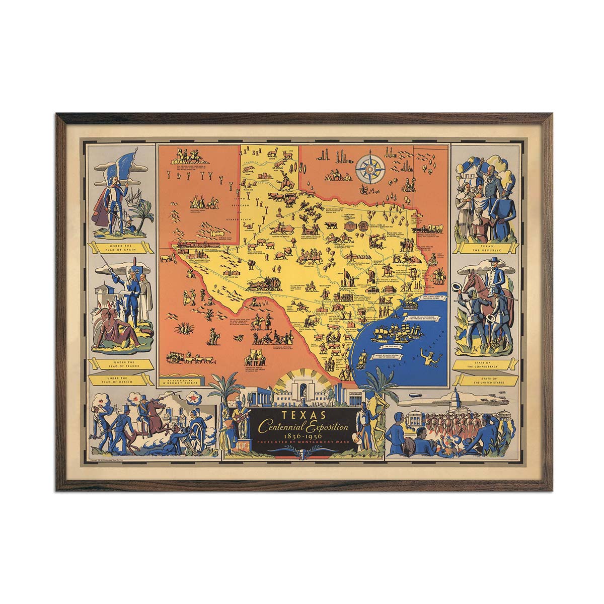 Texas Centennial Exposition 1936 Map - Muir Way - Vintage Map