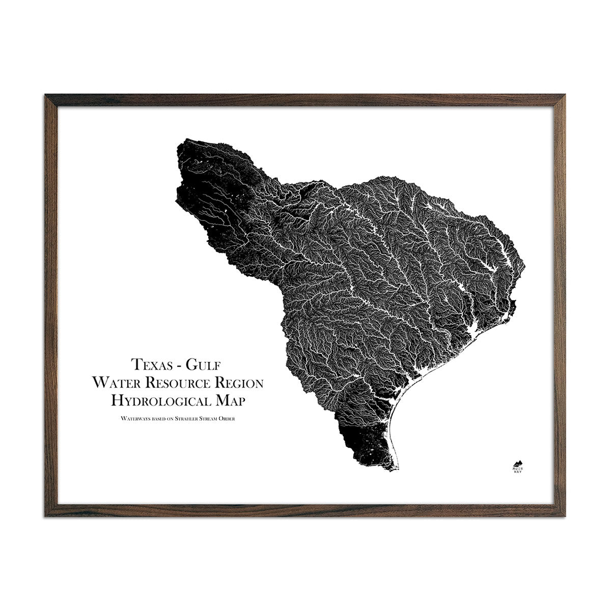 Texas - Gulf Regional Hydrological Map - Muir Way - Hydrology