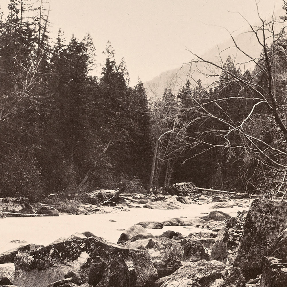 The Trail over the Rocks, Gallatin Canyon, Yellowstone 1873 - Muir Way - Photograph