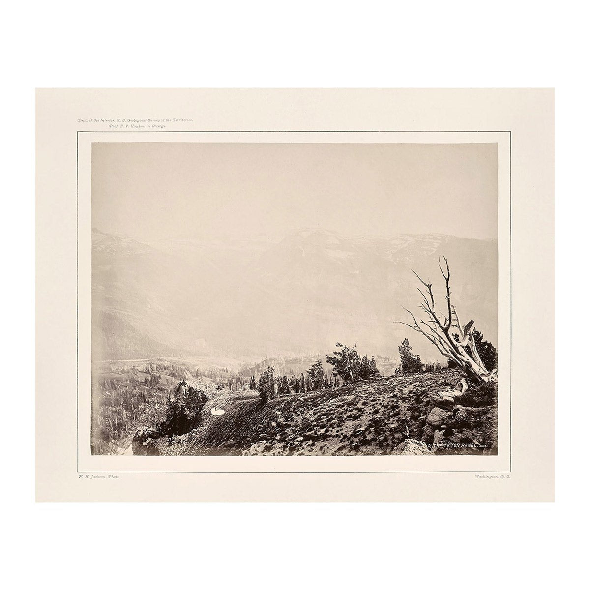 The Teton Range, South, Yellowstone 1873 - Muir Way - Photograph