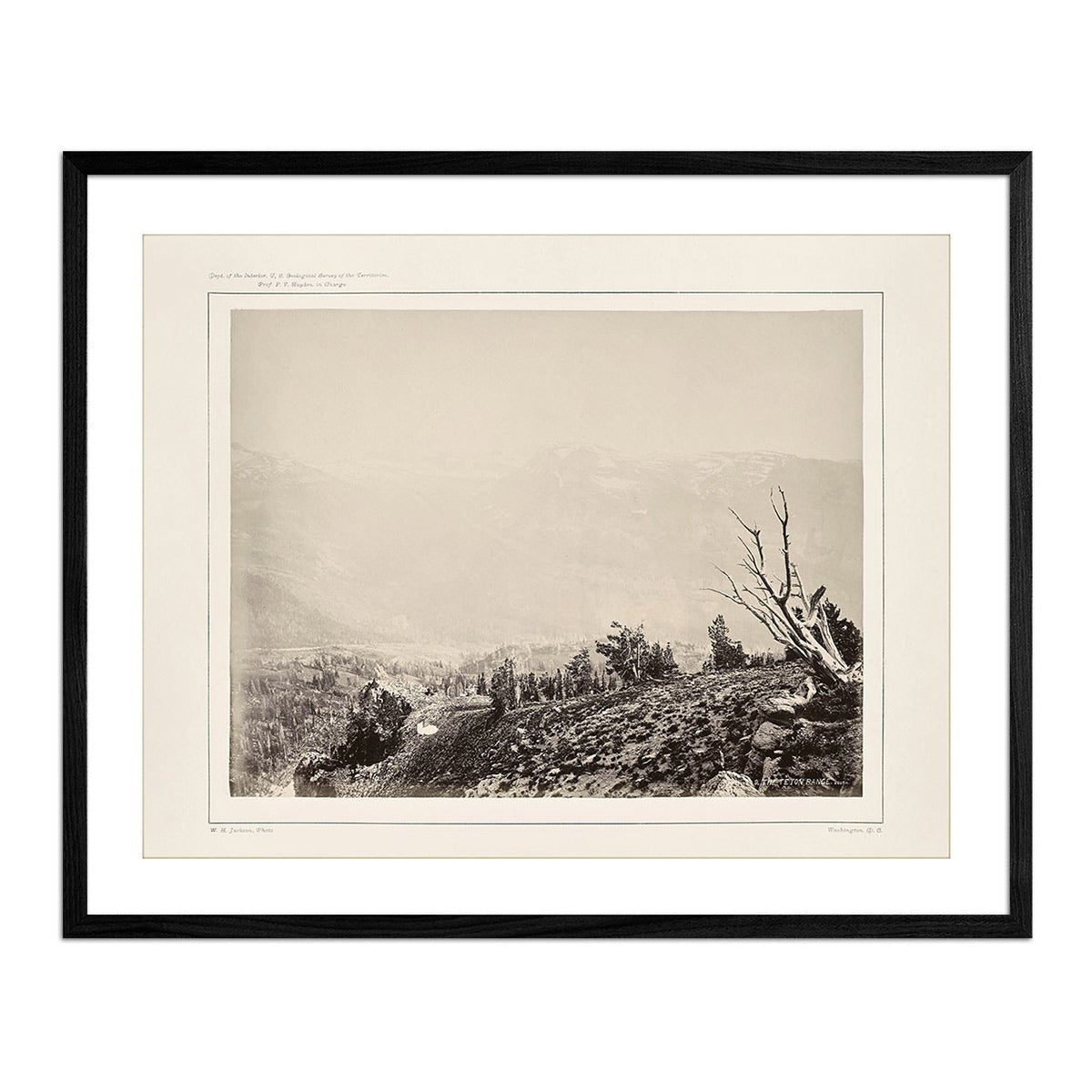 The Teton Range, South, Yellowstone 1873 - Muir Way - Photograph