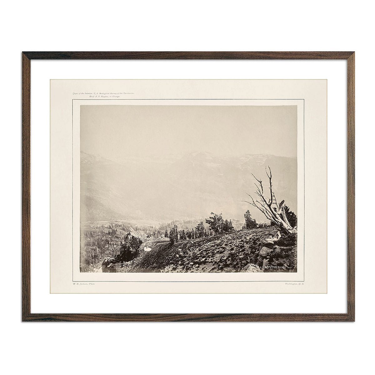 The Teton Range, South, Yellowstone 1873 - Muir Way - Photograph