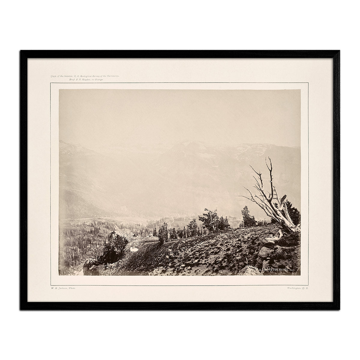 The Teton Range, South, Yellowstone 1873 - Muir Way - Photograph