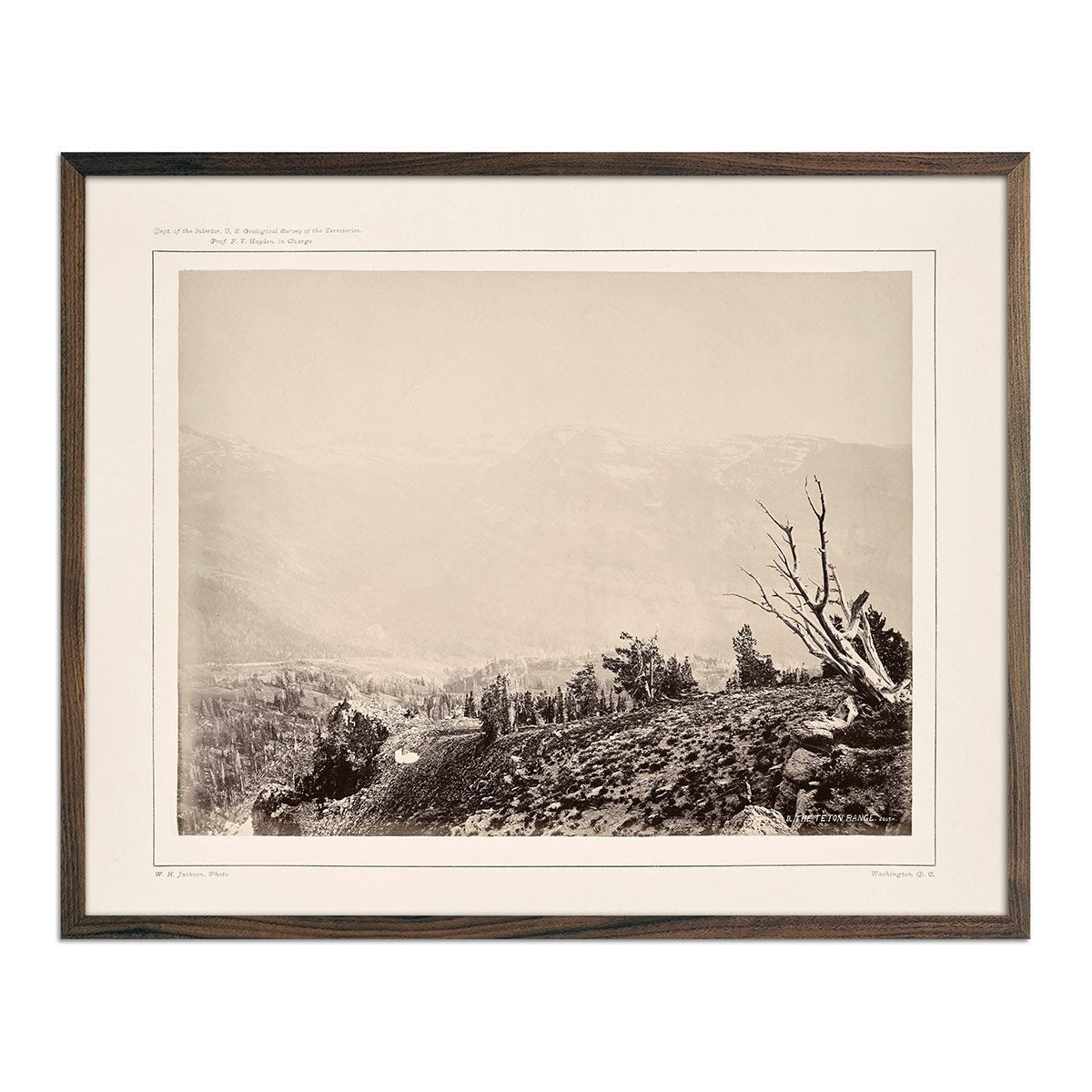 The Teton Range, South, Yellowstone 1873 - Muir Way - Photograph