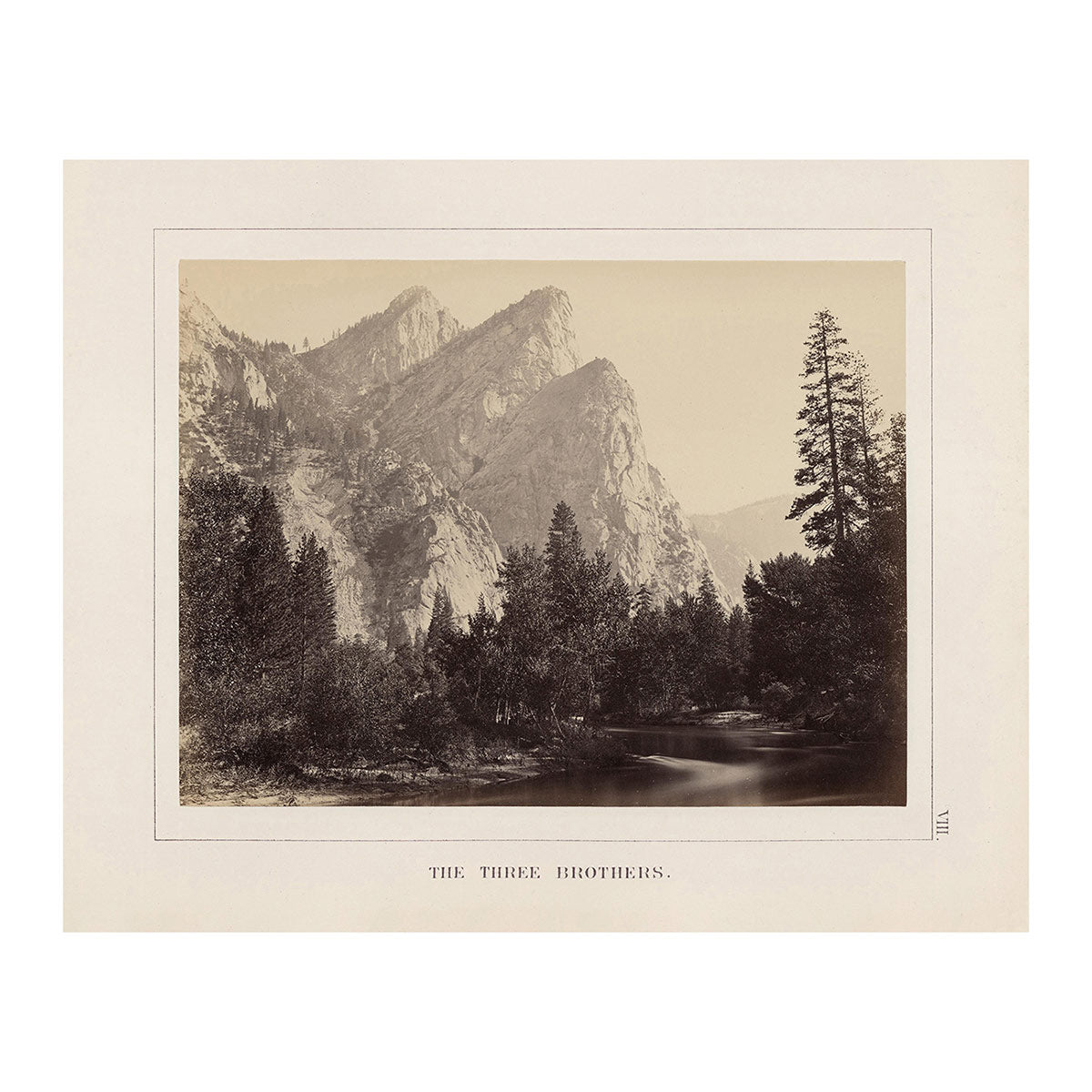 Three Brothers, Yosemite 1868 - Muir Way - Photograph