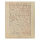 Yellowstone Topographic Map of Canyon Section 1904 Map - Muir Way - Vintage Map