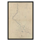 Yellowstone Topographic Map of Central Upper Geyser Basin 1904 Map - Muir Way - Vintage Map