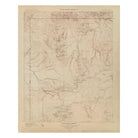 Yellowstone Topographic Map of Gallatin 1904 Map - Muir Way - Vintage Map