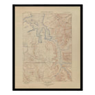 Yellowstone Topographic Map of Lake Section 1904 Map - Muir Way - Vintage Map