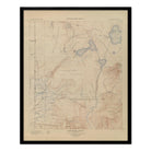 Yellowstone Topographic Map of Shoshone Section 1904 Map - Muir Way - Vintage Map
