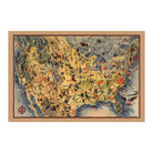 USA Pictorial Map 1942 - Muir Way - Vintage Map