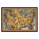 USA Pictorial Map 1942 - Muir Way - Vintage Map
