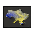 Ukraine Colorized Elevation Map - Muir Way -
