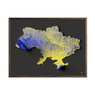 Ukraine Colorized Elevation Map - Muir Way -