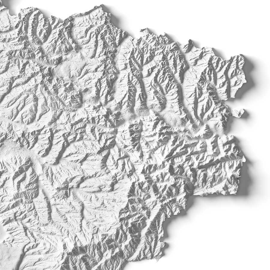 Ukraine Elevation Map - Muir Way -