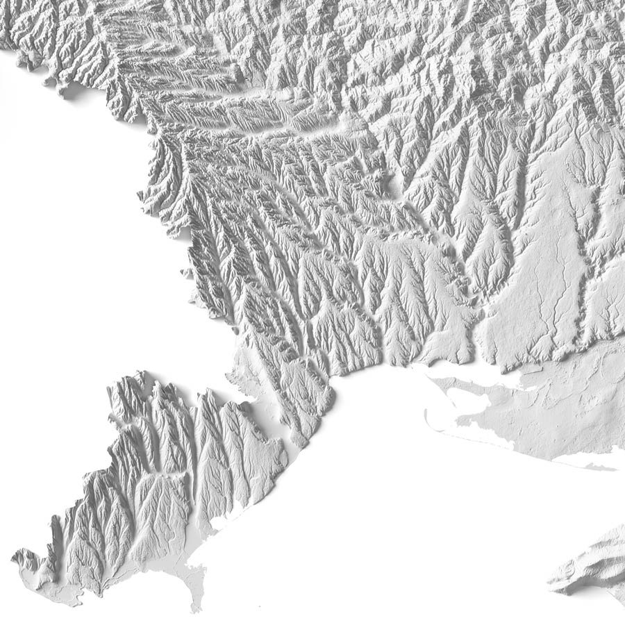 Ukraine Elevation Map - Muir Way -