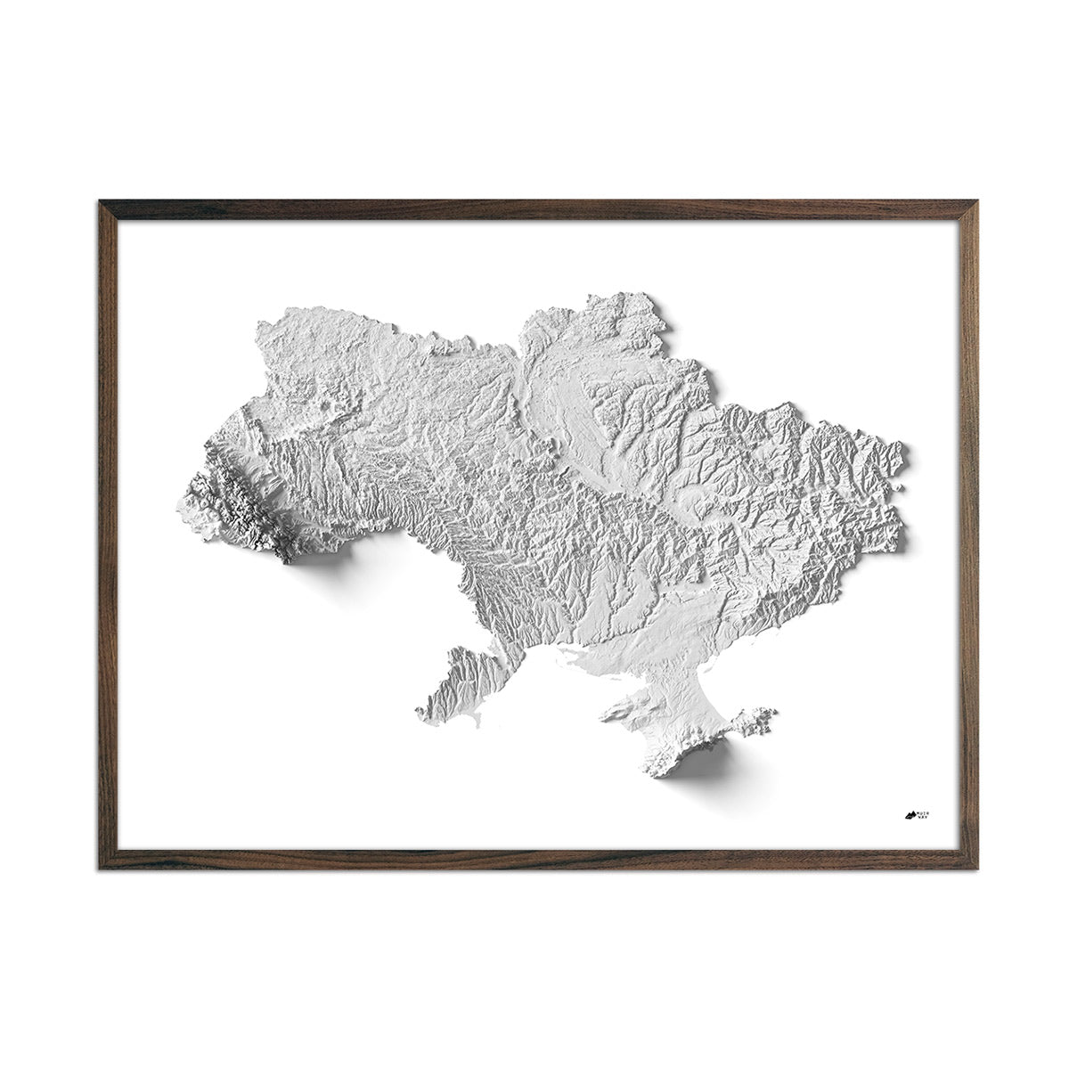 Ukraine Elevation Map - Muir Way -