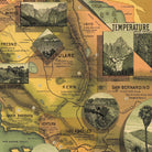 Unique Map of California - Muir Way - Vintage Map