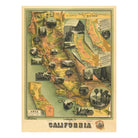 Unique Map of California - Muir Way - Vintage Map