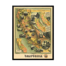 Unique Map of California - Muir Way - Vintage Map