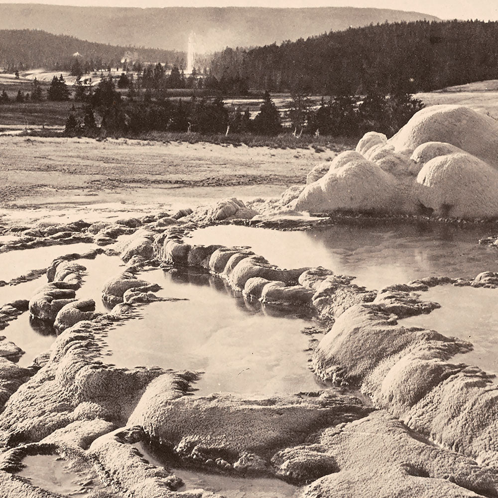 Upper Firehole Basin, from the Crater of Old Faithful, Yellowstone 1873 - Muir Way - Photograph
