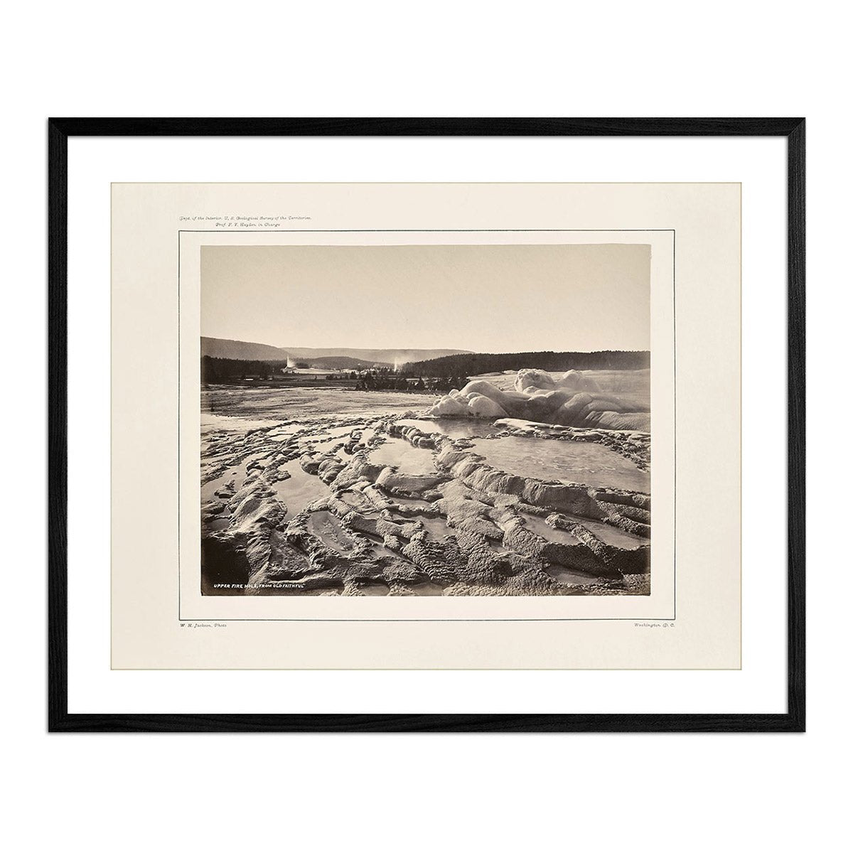 Upper Firehole Basin, from the Crater of Old Faithful, Yellowstone 1873 - Muir Way - Photograph