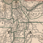 Utah 1883 Map - Muir Way - Vintage Map