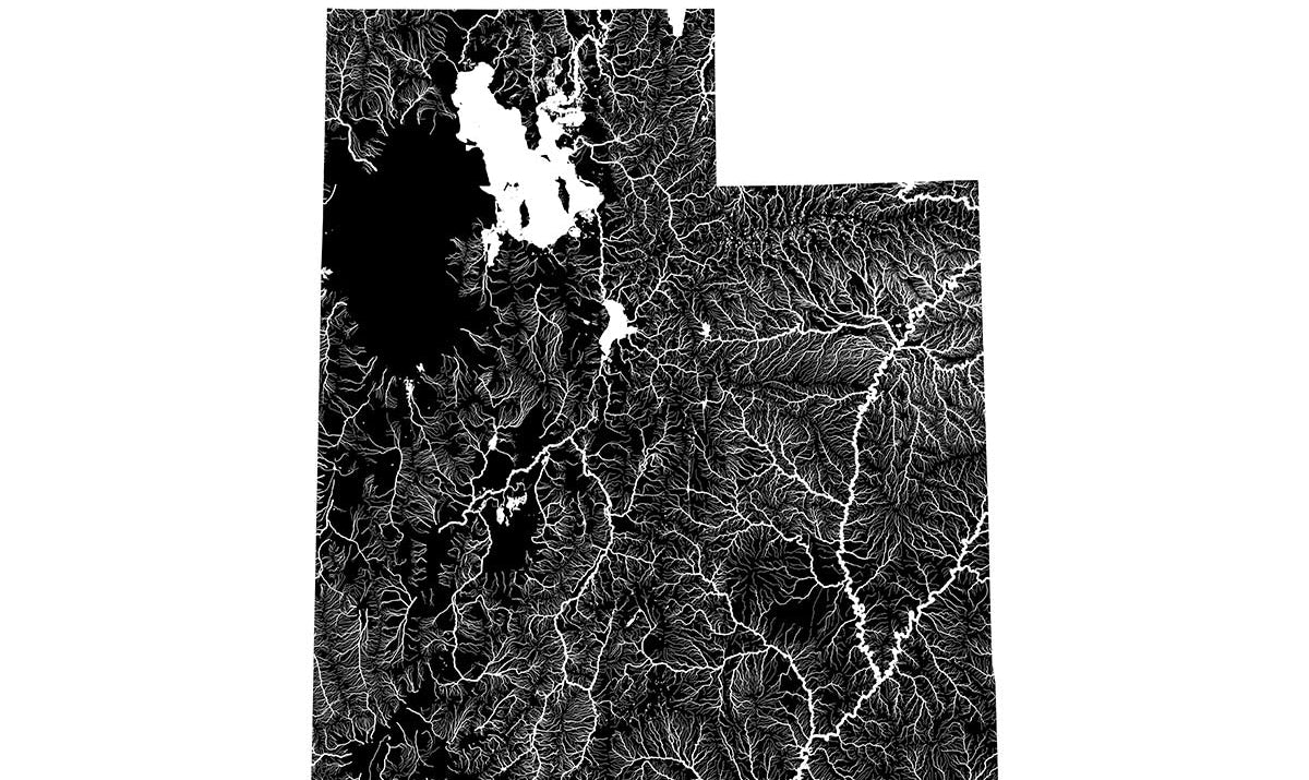 Utah Hydrological Map