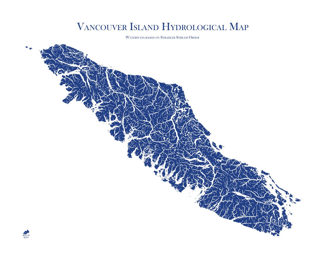 Vancouver Island Hydrological Map - Muir Way - Hydrology