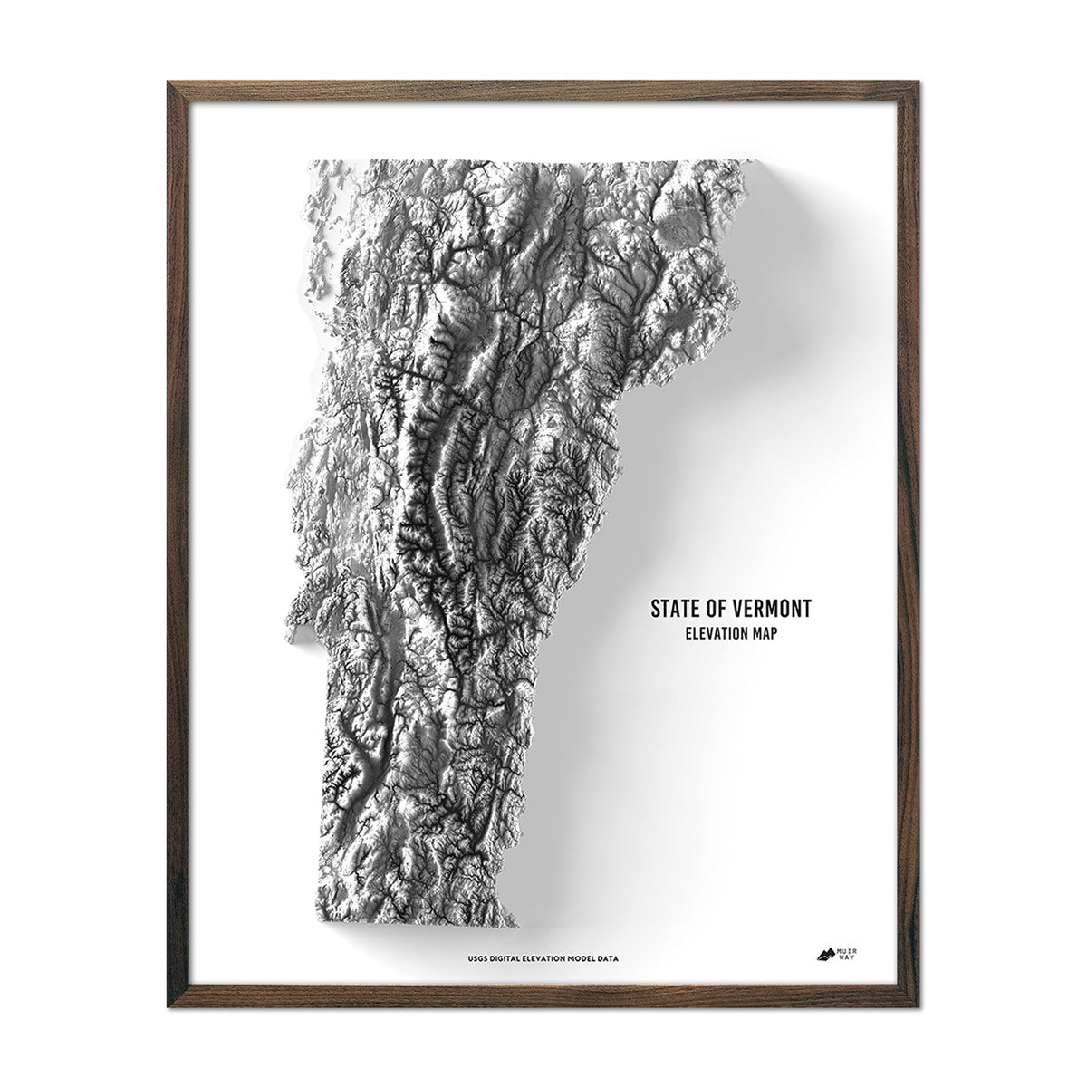 Vermont Elevation Map - Muir Way - Elevation