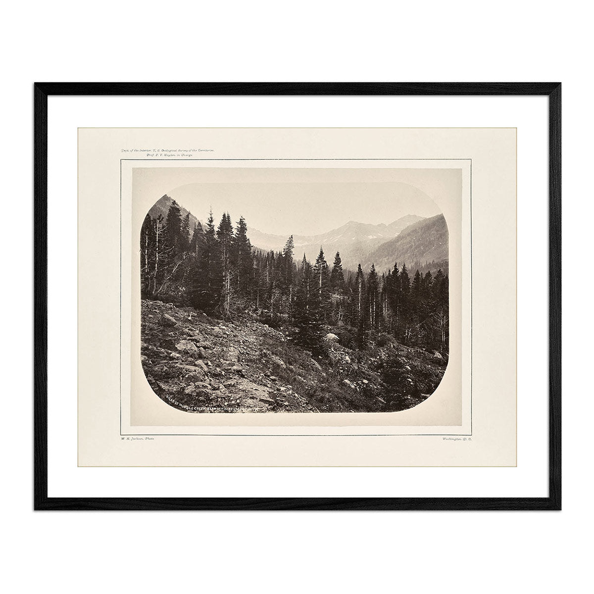 View Near Mount Blackmore, Yellowstone 1873 - Muir Way - Photograph
