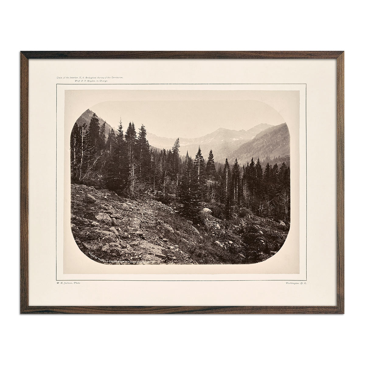 View Near Mount Blackmore, Yellowstone 1873 - Muir Way - Photograph