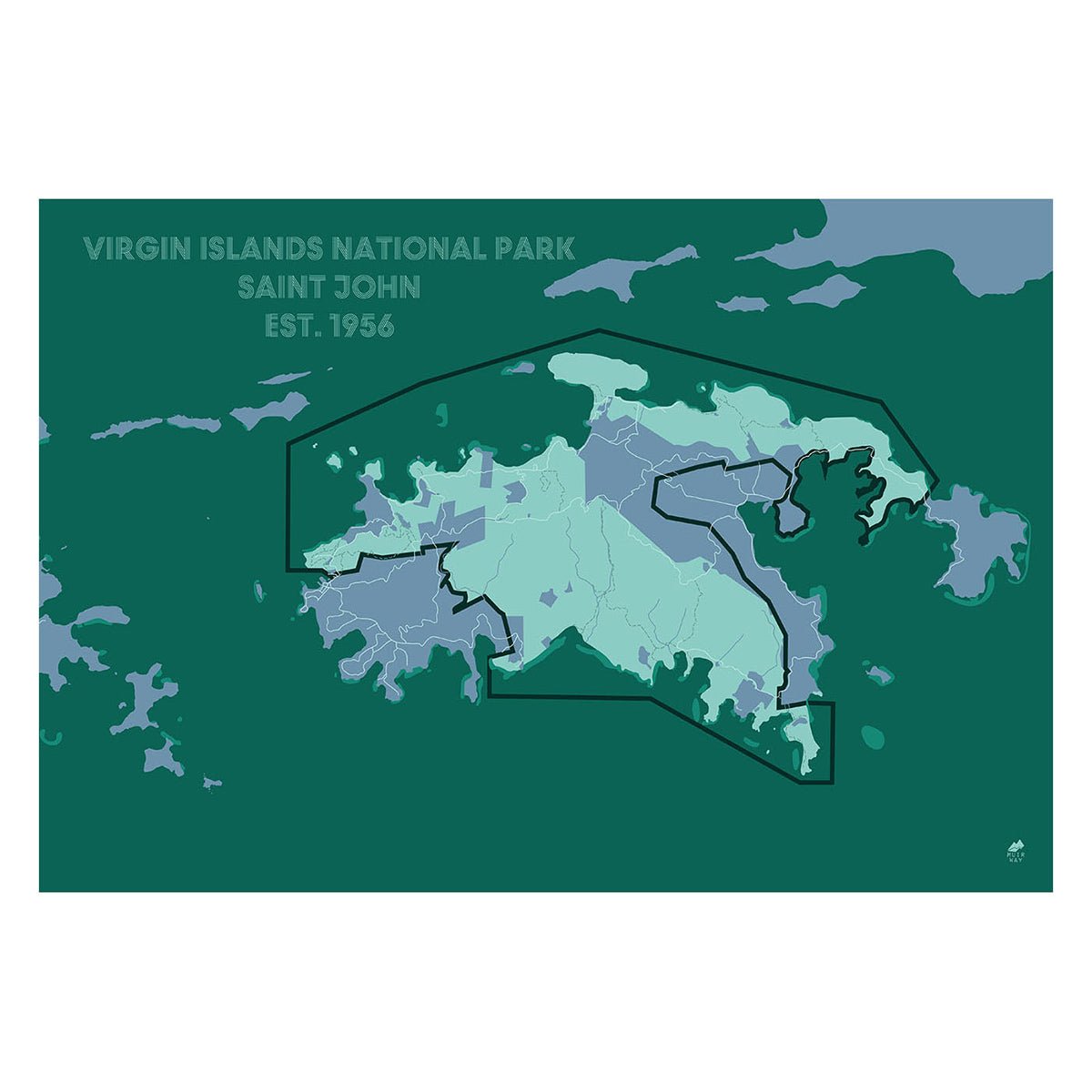 Virgin Islands National Park Map - Muir Way - National Park