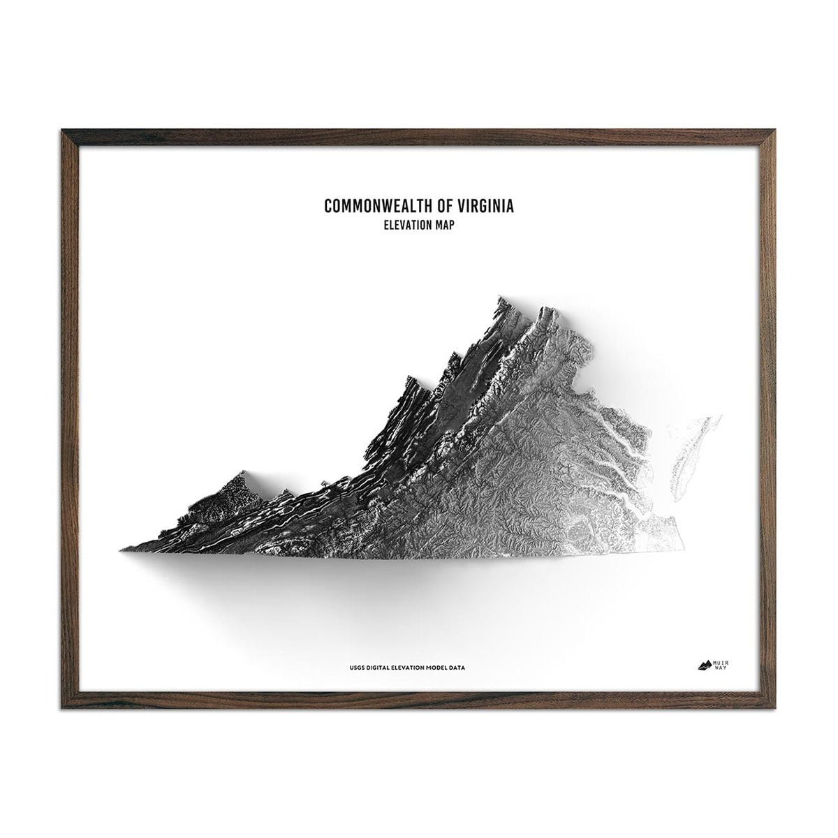 Virginia Elevation Map - Muir Way - Elevation