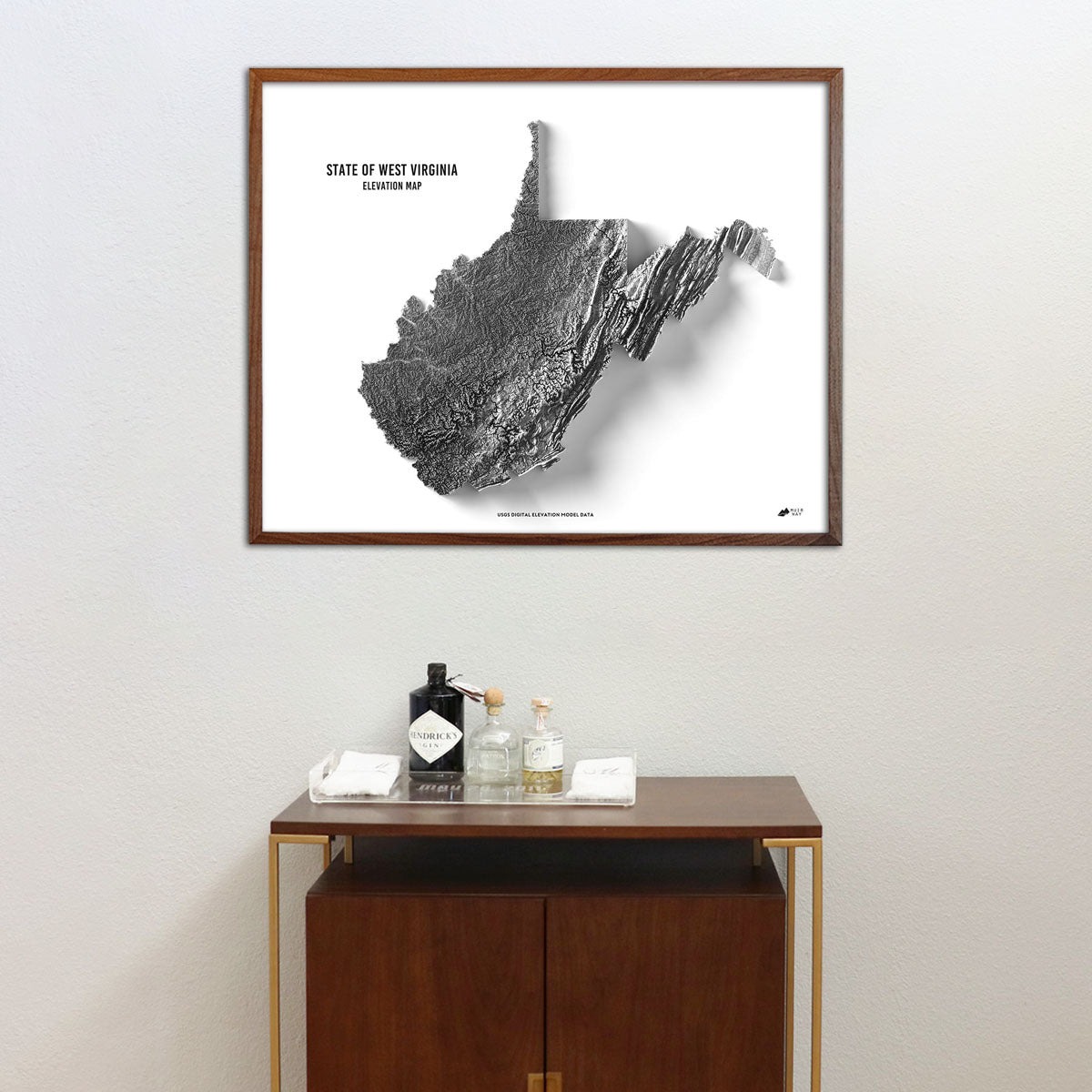 West Virginia Elevation Map - Muir Way - Elevation