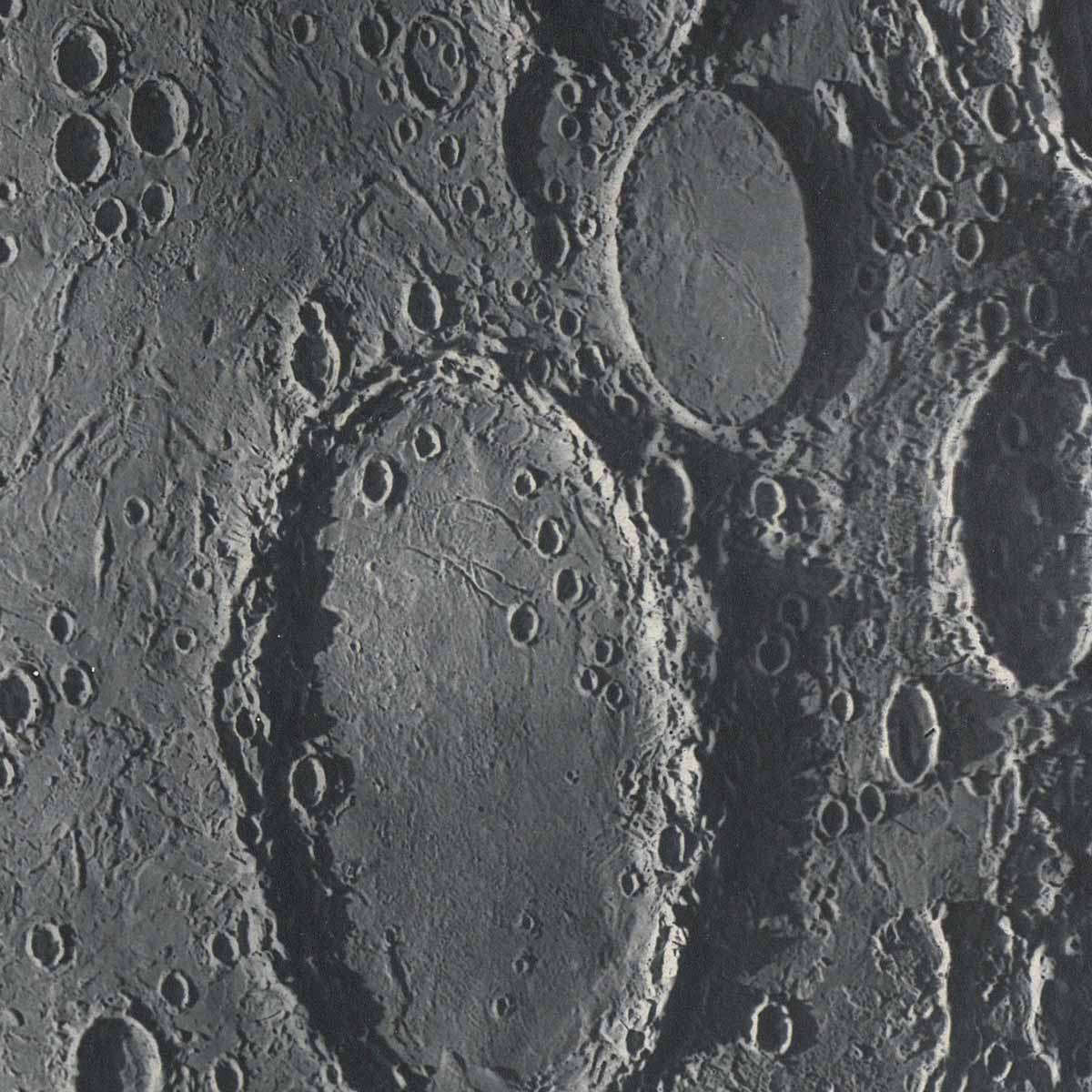 1874 Wargentin Crater Print - Muir Way - Astronomy