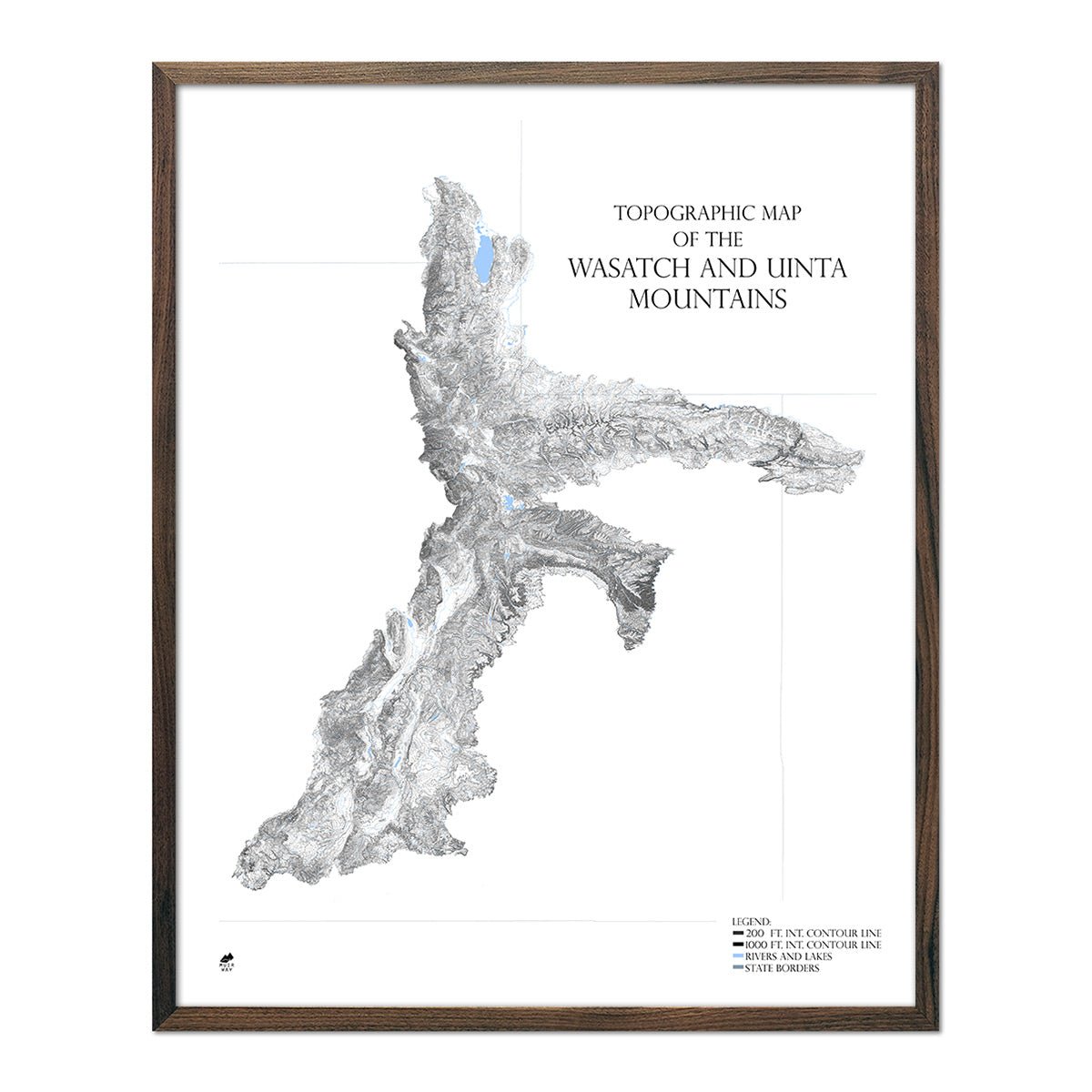 Wasatch and Uinta Ranges Map - Muir Way - Range Series