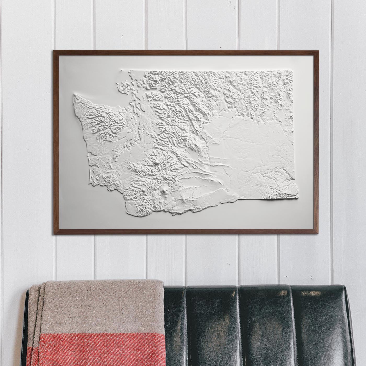 Washington 3D Raised Relief Map - Muir Way - 3D